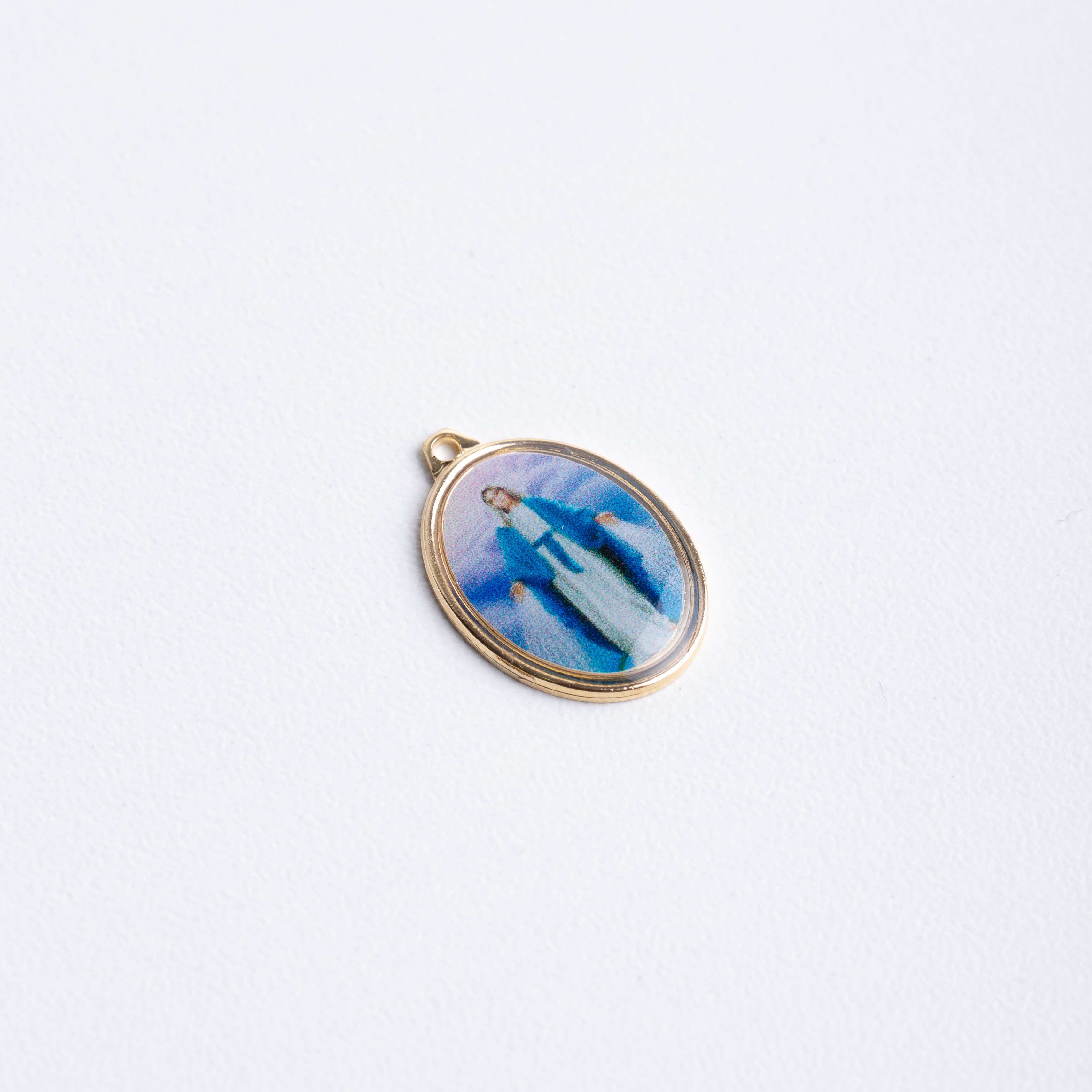 20929 Oval Religious Charm with Virgin Mary 